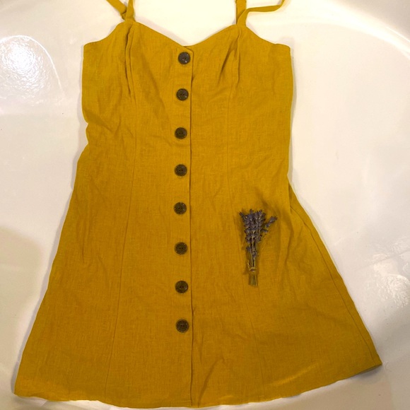 Linen Button Down Dress - Picture 2 of 9